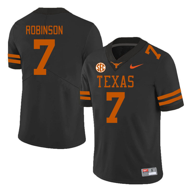 # 7 Keilan Robinson Texas Longhorns Jerseys Football Stitched-Black